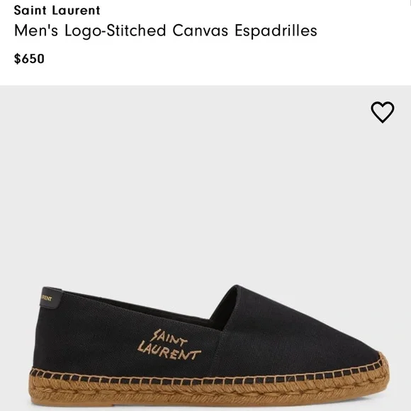 Saint Laurent Embroidered Espadrilles in Black Canvas - Picture 11 of 12